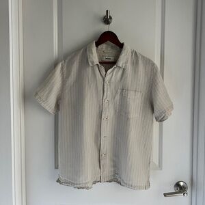 BUCK MASON COTTON LINEN SHORT SLEEVE IN MENS MEDIUM
